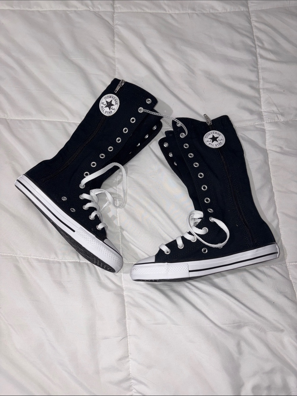 Converse Black and White High-Top Kids Sneakers